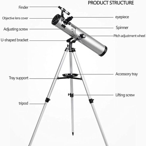 Super Binoculars Telescope for Beginners 525X-35X 76mm HD Refractor Telescope for Astronomy Adult Starter Scope Refractor Telescopes with Tripod+Finder Scope+2Extender+Moon Filter+3 Eyepiece in Saudi Arabia