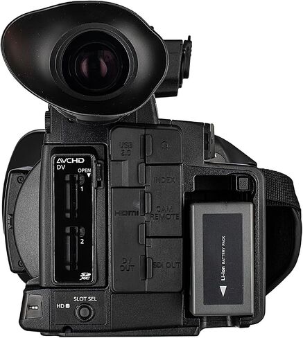 Panasonic AG-AC160 AVCCAM HD Camcorder-22x Zoom Lens ، مستشعر 3MOS ، فتحات بطاقة SD المزدوجة ، 1080p/60p تسجيل + 2x 128GB بطاقة الذاكرة + ميكروفون خارجي + 7 "شاشة 4K + سماعات ستيريو + أكثر in Kuwait