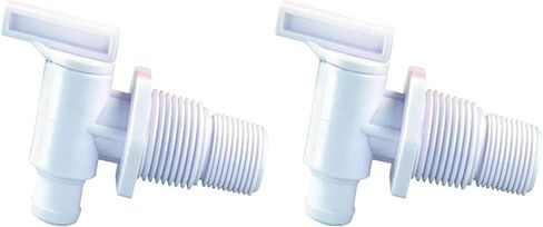 JR Products 03175 Dual Threaded Drain Cock , White in Kuwait