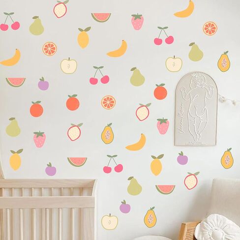 8PCS Colorful Fruit Wall Decal - Nursery Wall Paper Designs,Wall Stickers for Nursery Kitchen Kids Room Decoration in Kuwait