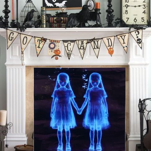 Halloween Holding Hands Girl Sticker Scary Ghost Girl Kitchen Cabinet Sticker Windows Doors Wall Decor Stickers Home Decor in Saudi Arabia