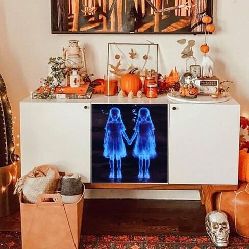 Halloween Holding Hands Girl Sticker Scary Ghost Girl Kitchen Cabinet Sticker Windows Doors Wall Decor Stickers Home Decor in Saudi Arabia