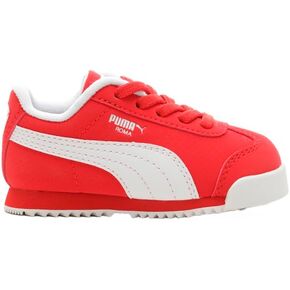Puma Infant Boys Roma 24 عكس الدانتيل أحذية أحذية غير رسمية - أحمر - أحمر in Kuwait