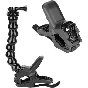 NEEWER Flexible Clamp Mount Compatible with GoPro DJI Action Cameras, Jaw Flex Super Clamp Holder, Desk Pole Clip Mount with Tube & Adapter Accessories for Photography & Video Recording, GP-80 in Kuwait