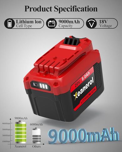 تم ترقيته ببديل 9.0AH للبطارية 20V المتوافقة مع حرفي V20 20 فولت ليثيوم أيون بطارية CMCB202 CMCB202-2 CMCB201 CMCB204-2 CMCB204 CMCB205 أدوات الطاقة اللاسلكية in Kuwait