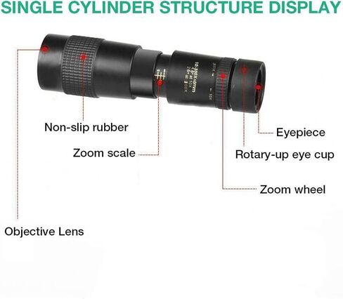 10-300x40mm Metal Zoom Monocular Telescope - rts Smartphone Photography, Bird Watching & Travel in Saudi Arabia
