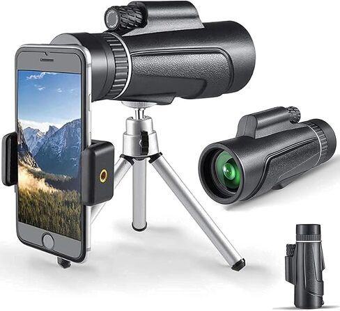 Telescope-12x42 عالية الطاقة HD أحادي للبالغين مع FMC BAK4 PRISM حامل الهواتف الذكية وترايبود مضغوط ماء أحادي لمشاهدة الطيور المشي لمسافات طويلة in Saudi Arabia