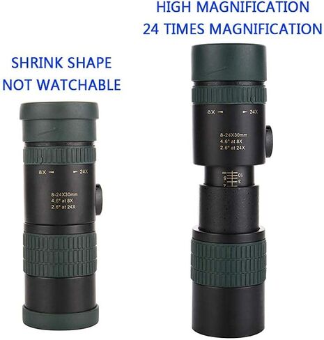Monocular Telescopes 8-24X30 Mini Black Telescope Suitable for Adult and Children Travel Bird Watching Outdoor Watching Ball Game Concerts in Saudi Arabia