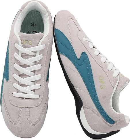 OFG Women's Fashion Retro Sneakers Slip-Resistant Walking Shoes Lace Up Low Top Causal Tennis Skate Shoes in Kuwait