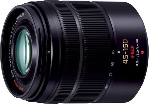 Panasonic Lumix G vario 45-150mm/F4.0-5.6 Asph./Mega O.I.S. عدسة H-FS45150-K (النموذج الدولي) (متجدد) in Kuwait