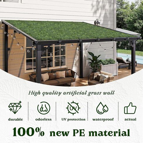 لوحة الظهر الاصطناعية لفة الخشب الخلفية: 40 "x120" UV-Anti Greenery Faux Grass Wall Medd in Saudi Arabia