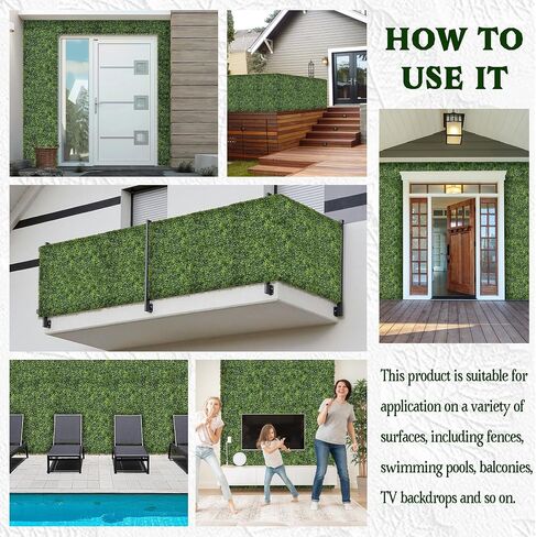 لوحة الظهر الاصطناعية لفة الخشب الخلفية: 40 "x120" UV-Anti Greenery Faux Grass Wall Medd in Saudi Arabia