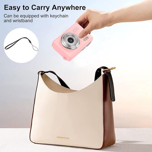 ZOPSC Keychain Digital Camera 1080p 12mp مع عرض 0.96in ، 6 مرشحات ، ضوء LED ، مسجل دراسة سفر محمول مع الحبل وسلسلة المفاتيح للأطفال المراهقين (الوردي) in Saudi Arabia