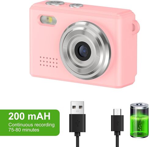 ZOPSC Keychain Digital Camera 1080p 12mp مع عرض 0.96in ، 6 مرشحات ، ضوء LED ، مسجل دراسة سفر محمول مع الحبل وسلسلة المفاتيح للأطفال المراهقين (الوردي) in Saudi Arabia