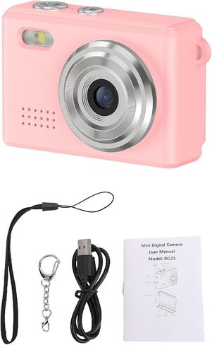 ZOPSC Keychain Digital Camera 1080p 12mp مع عرض 0.96in ، 6 مرشحات ، ضوء LED ، مسجل دراسة سفر محمول مع الحبل وسلسلة المفاتيح للأطفال المراهقين (الوردي) in Saudi Arabia