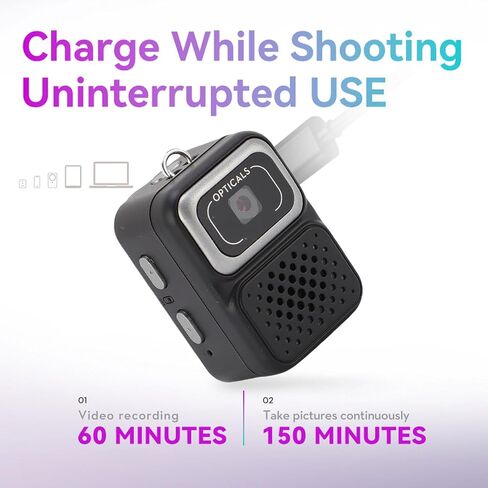 كاميرا Mini Keychain ، FHD 1080P 2MP كاميرا رقمية عتيقة مع شاشة ملونة 0.96 بوصة ، وتوسيع بطاقة SD 32GB ، للمبتدئين المراهقين (رمادي) in Saudi Arabia