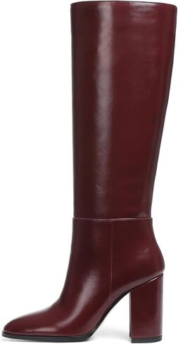 Oiamenne Womens Knee High Boots Round Toe Chunky High Heel Tall Boots with Side Zipper Fashion Wide Calf Boots for Women in Saudi Arabia