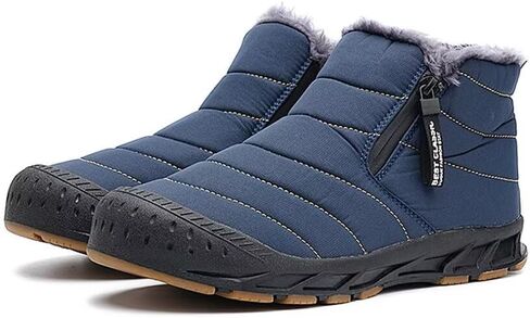 Jakcuz Women's Waterproof Winter Ankle Snow Boots Side Zipper | Warm Faux Fur Lined Insulated Non Slip Winter Short Boots for Cold Weather Outdoor Walking in Saudi Arabia