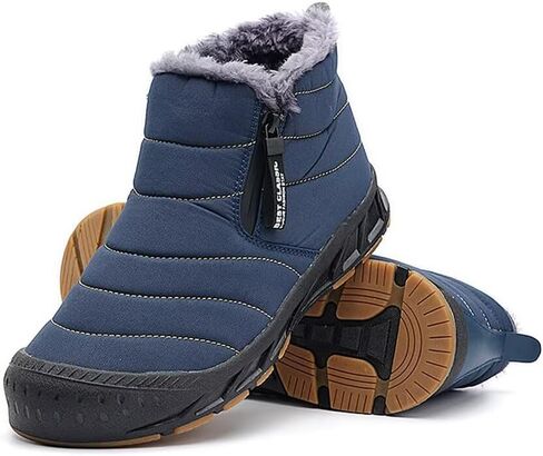 Jakcuz Women's Waterproof Winter Ankle Snow Boots Side Zipper | Warm Faux Fur Lined Insulated Non Slip Winter Short Boots for Cold Weather Outdoor Walking in Saudi Arabia