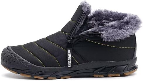 Jakcuz Women Winter Snow Boots Zip Up Fur Lined Warm Ankle Boot Outdoor Anti-slip Waterproof Comfortable Short Boot in Kuwait