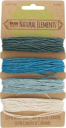 The Beadsmith 100% Hemp Cord – Natural Color – 2mm, 197 Foot Spool, 48LB Test Strength – Twine for Jewelry Making, Macrame, Paper Crafts, Gardening, Scrapbooking, Home Décor, DIY String Art & More in Saudi Arabia