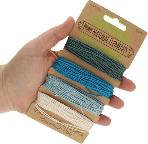 The Beadsmith 100% Hemp Cord – Natural Color – 2mm, 197 Foot Spool, 48LB Test Strength – Twine for Jewelry Making, Macrame, Paper Crafts, Gardening, Scrapbooking, Home Décor, DIY String Art & More in Saudi Arabia