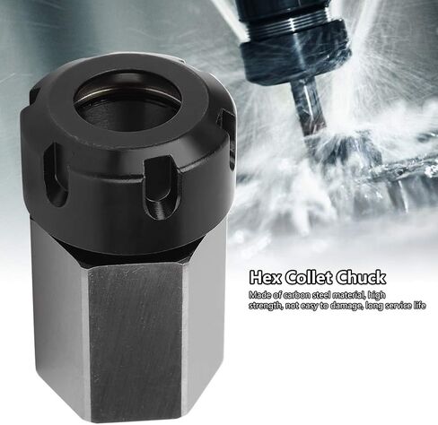 Hex Collet Chuck Silver Carbon Steel CNC Lathe Tool Holder ER32UM, High Strength, Durable, Quick Clamping for Long Parts Machining, Replaces Traditional (BognajinRgfD0cL-13) in Kuwait