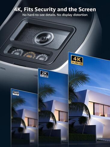 ANNKE 4 Pack UltraHD 4K PoE Security Camera, 8MP Bullet IP Outdoor Camera, Human&Vehicle Detection, Built-in Mic&SD Card Slot, IP67 Waterproof, EXIR 2.0 Night Vision, 4mm Lens-C800, Smart Dual Light in Saudi Arabia