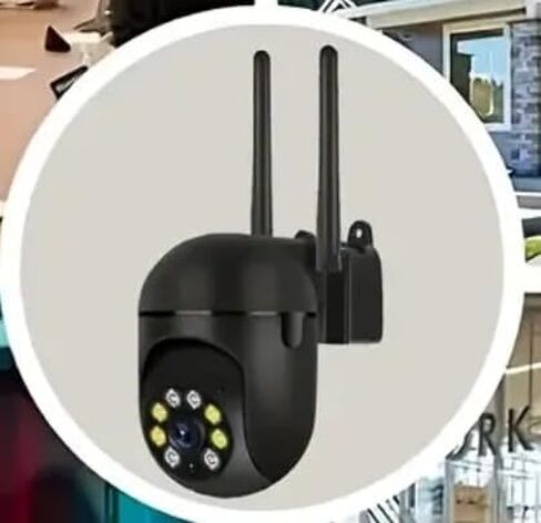 كاميرا أمان WiFi ، PTZ Outdoor ، 355 ° PAN/90 ° TILT ، الرؤية الليلية الملونة ، الصوت ثنائي الاتجاه ، الكشف عن الحركة ، تخزين السحابة (أسود) in Kuwait