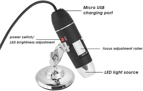ZTBH Microscope Accessories Kit Handheld Microscope 500x USB Machifier Microscope Slides in Kuwait