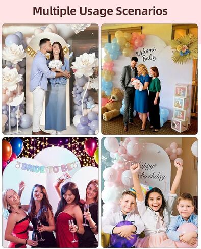 Hemmotop White Arch Backdrop Cover, Set of 3 (7.2/6.6/6 ft) Wedding Arch Stand Cover, Arched Stretchy Spandex Backdrop for Birthday Party, Baby Shower, Graduation, Banquet Decoration, 3 Pieces in Kuwait