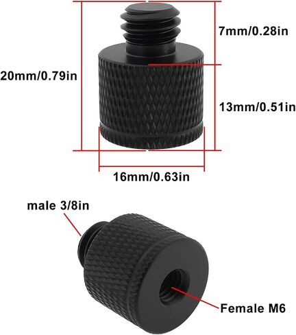 سيد الأدوات 4pcs ذكر 3/8 '' إلى أنثى M6 محول Imperial مناسبة لمعدات التصوير ثلاثي القوائم in Kuwait