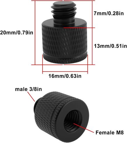 سيد الأدوات 4pcs ذكر 3/8 '' إلى أنثى M6 محول Imperial مناسبة لمعدات التصوير ثلاثي القوائم in Saudi Arabia