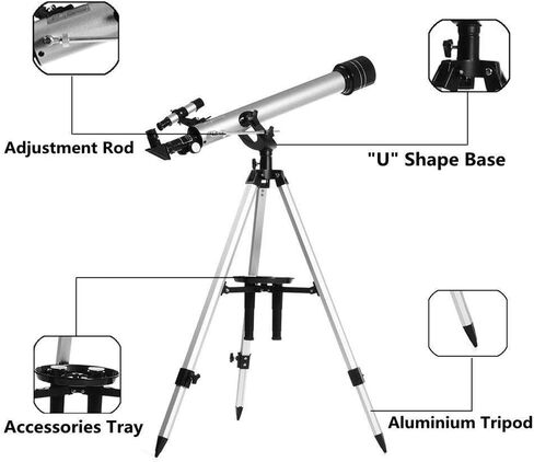 Telescopes Outdoor Astronomical Telescope 675x High Magnification Astronomical Refractive Zooming Telescope for Space Celestial Observation for Kids Beginners in Saudi Arabia