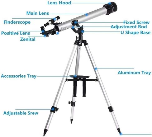 Telescopes Outdoor Astronomical Telescope 675x High Magnification Astronomical Refractive Zooming Telescope for Space Celestial Observation for Kids Beginners in Saudi Arabia