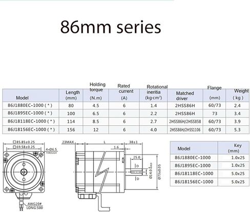 86J1880EC Simple Servo Motor 86mm 4.5nm Encoder Support Brake Support Pul Dir CW CCW لآلة اللحام in Saudi Arabia