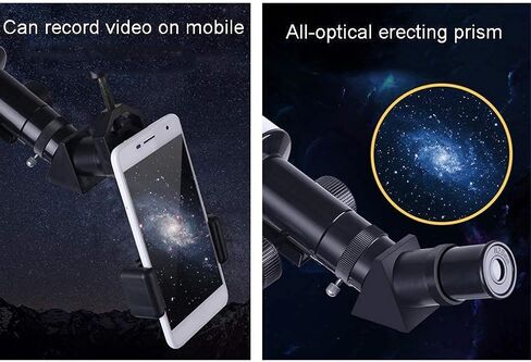 2021 تم تحديث Kids Telescope 600x50mm مع 20 مم/12.5 ملم العدسة للأطفال المبتدئين Travel Telescope مع الباحثين من النقطة الحمراء لمشاهدة القمر مشاهد للحياة البرية in Saudi Arabia