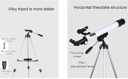 2021 تم تحديث Kids Telescope 600x50mm مع 20 مم/12.5 ملم العدسة للأطفال المبتدئين Travel Telescope مع الباحثين من النقطة الحمراء لمشاهدة القمر مشاهد للحياة البرية in Saudi Arabia