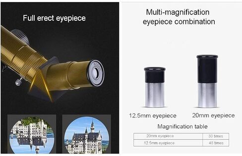 2021 تم تحديث Kids Telescope 600x50mm مع 20 مم/12.5 ملم العدسة للأطفال المبتدئين Travel Telescope مع الباحثين من النقطة الحمراء لمشاهدة القمر مشاهد للحياة البرية in Saudi Arabia