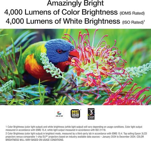 Epson EX3290 3-Chip 3LCD WXGA Projector, 4,000 Lumens High Color Brightness, 4,000 Lumens White Brightness, 2x HDMI, Built-in Speaker in Kuwait