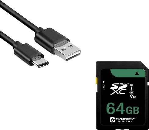 تشمل مجموعة التآزر الرقمية التآزر ، المتوافقة مع كاميرا Sony A1 الرقمية: كابل USB-typec-typec-3b ، بطاقة ذاكرة SY-SD64GB in Saudi Arabia