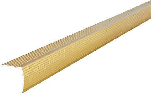 M-D Building Products 79103 Fluted 1-1/8-Inch by 1-1/8-Inch by 72-Inch Stair Edging, Satin Brass in Saudi Arabia