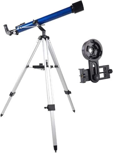 Telescope Beginners Kids 60mm Aperture 800mm Astronomical Compact Refractor Telescope BAK4 Prism FMC Lens Telescope for Astronomy with Smartp in Saudi Arabia