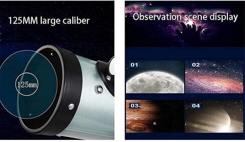 Telescopes for Astronomy Telescope for Kids and Beginners 125mm Gauge Reflection Telescope Telescope with Adjustable Tripod and 5x24 Finder Beautiful Home (Package 4) in Saudi Arabia