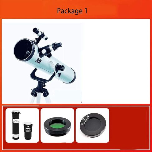 Telescopes for Astronomy Telescope for Kids and Beginners 125mm Gauge Reflection Telescope Telescope with Adjustable Tripod and 5x24 Finder Beautiful Home (Package 4) in Saudi Arabia