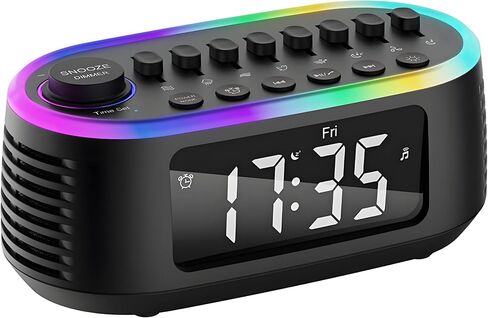 مكبر صوت Bluetooth Machine White ، جهاز توقيت للنوم الرقمي على مدار الساعة مع عرض LED RGB Light Light ، آلة صوت نوم طبيعية مهدئة للأطفال ، الأطفال ، البالغين ، غرف النوم (الأخضر) in Kuwait