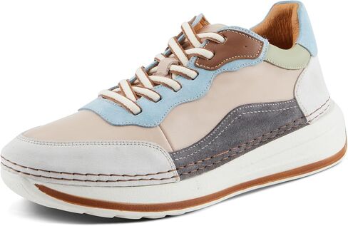 Spring Step Women's Booker Sneakers with Premium Leathers, Geometric Pattern, and Removable Insoles in Saudi Arabia
