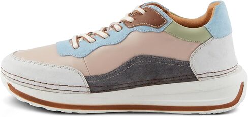 Spring Step Women's Booker Sneakers with Premium Leathers, Geometric Pattern, and Removable Insoles in Saudi Arabia