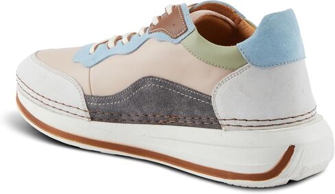 Spring Step Women's Booker Sneakers with Premium Leathers, Geometric Pattern, and Removable Insoles in Saudi Arabia