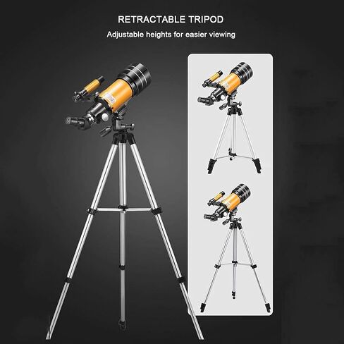 Super Super Super Super Travel Telescope 70mm Aperture 300mm Telescope الفلكي مع شريك جيد قابل للتعديل لمشاهدة القمر والكوكب in Saudi Arabia